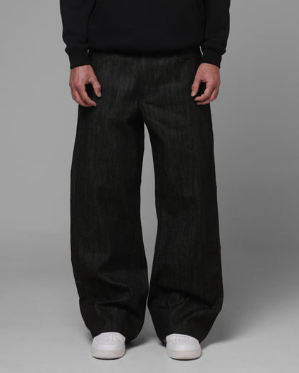 Loiter Selvedge Denim Boot Cut Jeans Black