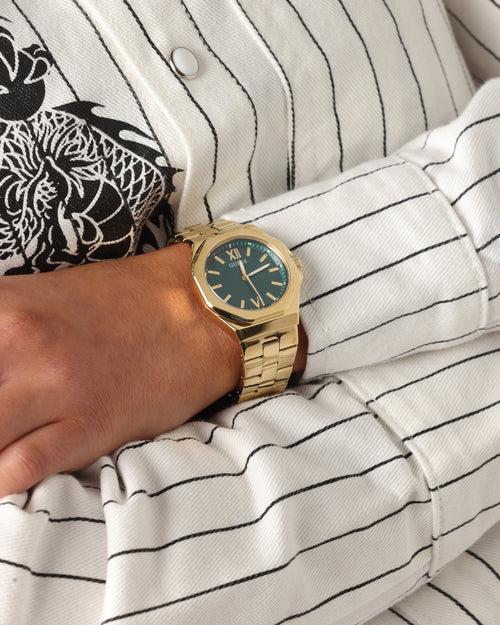 Guess Mainline Women's Empress Bracelet Watch Gold/Green