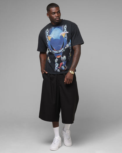 Loiter x Sonic The Hedgehog Pleated Shorts Black
