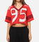Nike Women's Sportswear Oversized Cropped Jersey University Red