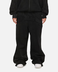 Ed Hardy Fray Track Pants Black