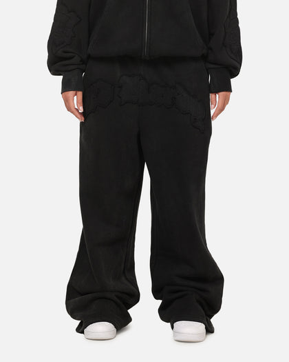 Ed Hardy Fray Track Pants Black