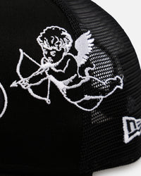 New Era San Francisco 49ers 'Cherub Trucker' 9FORTY A-Frame Trucker Snapback Black/White