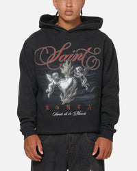 Saint Morta Heavens Kitchen Boxy Hoodie Black Wash