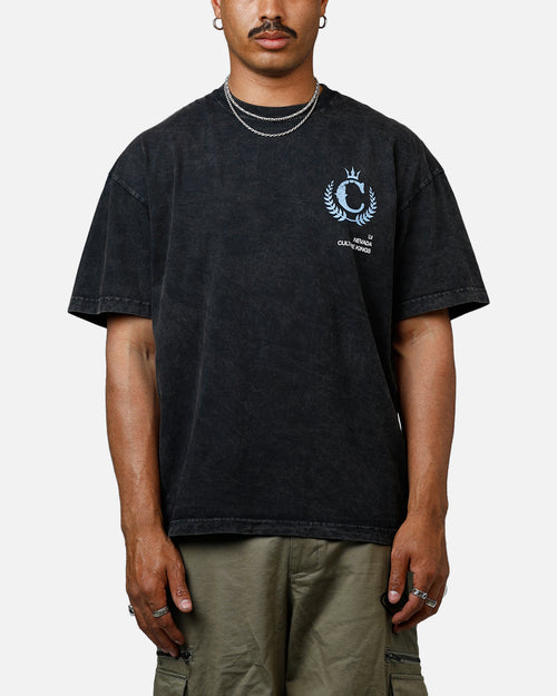 Culture Kings CK Orb Vintage T-Shirt Black Acidwash
