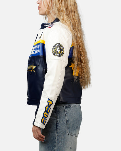Pro Standard Women's NBA All-Stars Leather Jacket Eggshell/Midnight