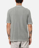 XXIII Zyair Knit Rib Button Up Shirt Olive