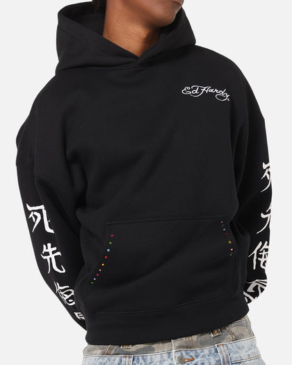 Ed Hardy Geisha Rhinestone Hoodie Black/Multi