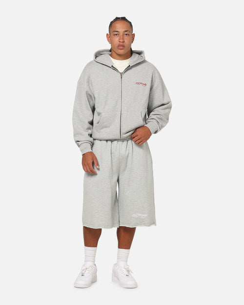Ed Hardy Baggy Fleece Shorts Grey Marle