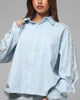 Loiter Pearl Button Up Shirt Blue Stripe