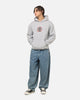 West Coast Choppers Choppers Cross Hoodie Grey Marle