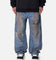 MNML Ultra Baggy Run Over Denim Jeans Blue