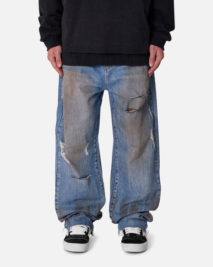MNML Ultra Baggy Run Over Denim Jeans Blue