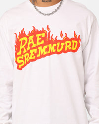 Rae Sremmurd Rae Flames Long Sleeve T-Shirt White