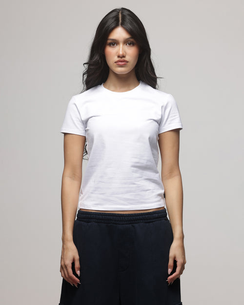 American Thrift Women's Shrunken T-Shirt White