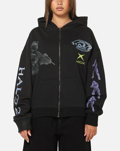 73Studio X Halo 2 Multiplayer Zip Hoodie Vintage Black