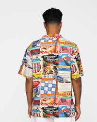 The New Establishment X Nascar CMS Program Resort Button Up Shirt Multi