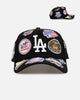 New Era Los Angeles Dodgers 'All Over Embroidery' 9FORTY A-Frame Snapback Black