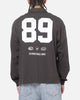 Mitchell & Ness All Blacks Rugby Long Sleeve Polo Shirt Washed Black
