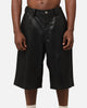 Loiter Motor PU Leather Shorts Black