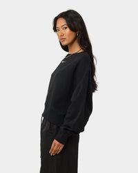 Nike Women's Nike Sportswear Style Fleece Over-Oversized Crewneck Black/Sail