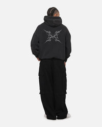 Saint Morta Worldwide Boxy Hoodie Washed Black