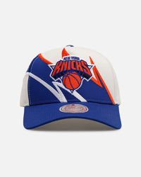 Mitchell & Ness New York Knicks 'Shark Tooth' Pro Pinch Snapback Cream/Blue