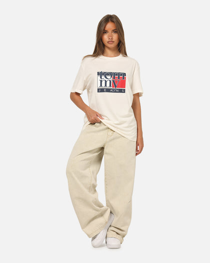 Tommy Jeans Slim RWB Flag T-Shirt Ancient White