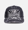 Von Dutch Cross Distressed Strapback Cap Washed Black