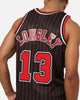 Mitchell & Ness Chicago Bulls Luc Longley 1995 Pinstripe Jersey Black