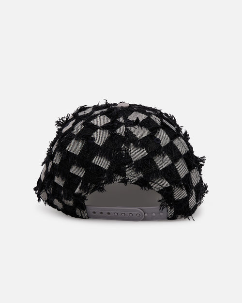 New Era New York Yankees 'Frayed Checkerboard' 9FORTY A-Frame Snapback Black/Grey