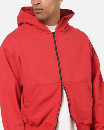 American Thrift Zip Hoodie Washed Red