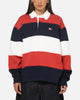 Tommy Jeans Relaxed Badge Stripe Rugby Shirt Navy