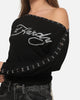 Ed Hardy Women's Hooked Aline Long Sleeve T-Shirt Black