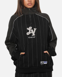 Carre Las Vegas City Series Quarter Zip Crewneck Black Pinstripe