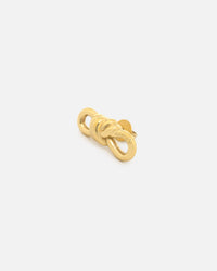Guess Mainline Women's Modern Love 20mm Knot Stud Earrings Yellow Gold