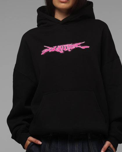 Loiter Cyber Logo Hoodie Black