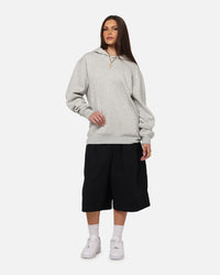 Jordan Brooklyn Fleece Pullover Hoodie Grey Heather/White