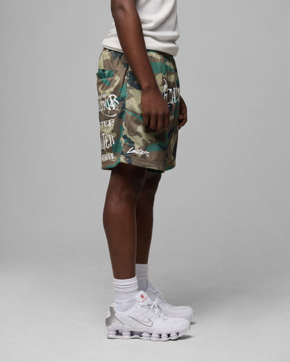 Loiter Excalibur Mesh Shorts Woodland Camo