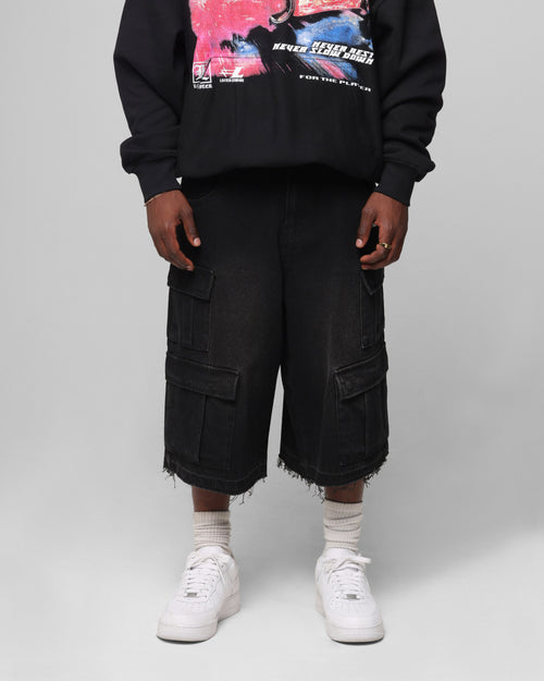 Loiter 3 Quarter Pants Washed Black