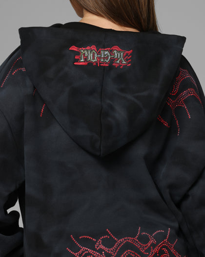 Loiter X Yu-Gi-Oh! Slifer Sky Dragon Zip Hoodie Black Wash