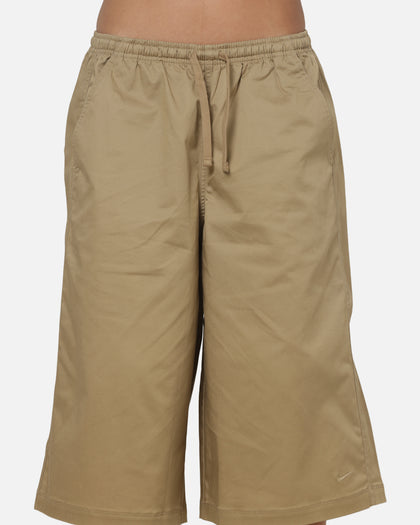 Nike Women's Sportswear Oversized Mid-Rise Parachute Shorts Beige