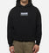 Carre Box Check Hoodie Solid Black