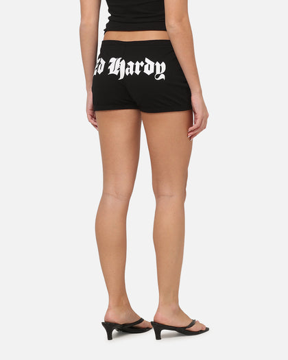 Ed Hardy Women's Crossed Mini Shorts Black