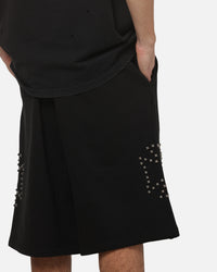 Saint Morta Marked Baggy Sweat Shorts Off Black