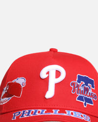 New Era Philadelphia Phillies 'MLB All Over Logos' 9FORTY A-Frame Snapback Official Team Colour