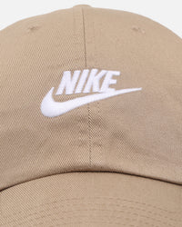 Nike Club Unstructured Futura Wash Strapback Cap Khaki/White
