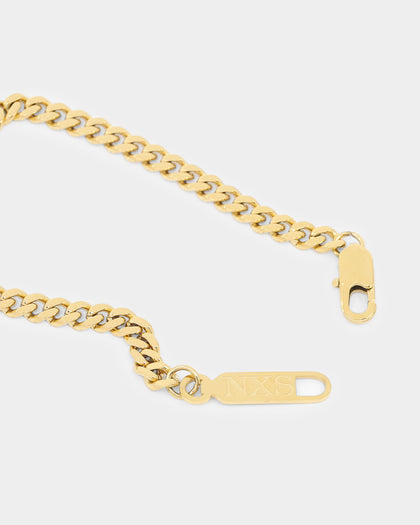 NXS 5mm Cuban Bracelet Gold