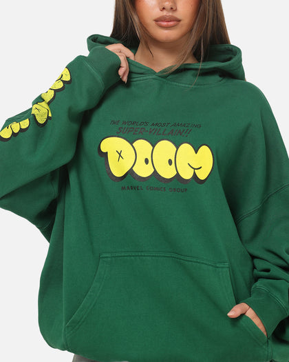 73Studio Marvel Fantastic Four Doctor Doom Villain Hoodie Forest Green