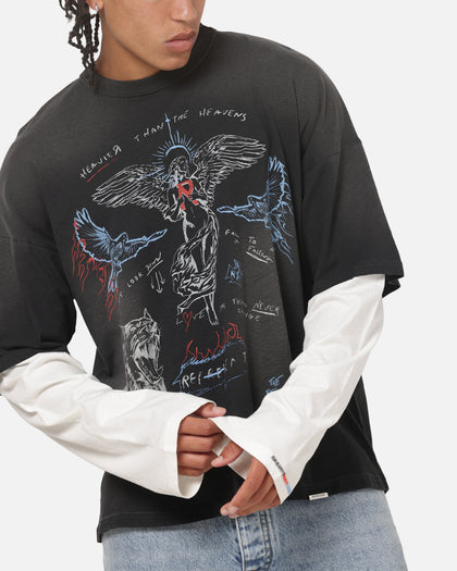 Represent Heavier Than The Heavens Long Sleeve T-Shirt Washed Black